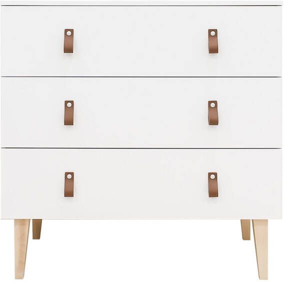 Bopita Indy commode met 3 laden Wit/Naturel