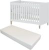 Cabino Baby Bed Met Matras Stockholm Wit 60 x 120 cm online kopen