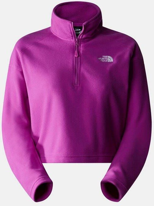The North Face 100 Glacier Cropped 1/4 zip Fleece Dames Paars