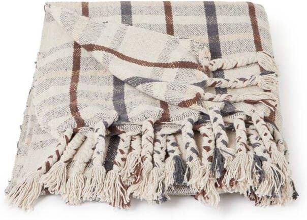 Bloomingville Ekin plaid van gerecycled katoen 150 x 120 cm