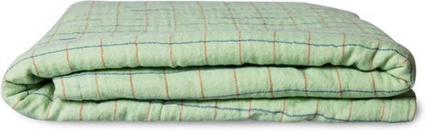 HKliving Checkered Sherpa plaid van katoen 130 x 170 cm