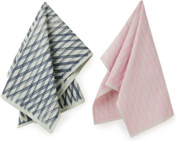 HAY S&B Theedoek, set van 2 NO.4 Marker Diamond