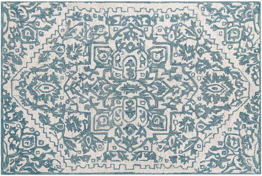 Beliani Ahmetli Laagpolig wit wol