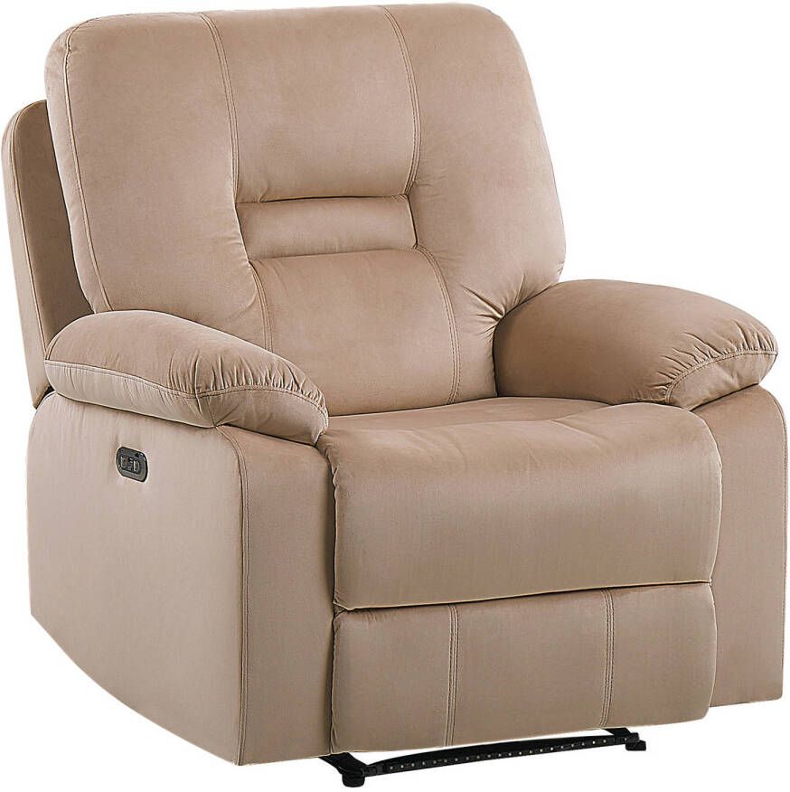 Beliani Bergen Tv fauteuil beige fluweel