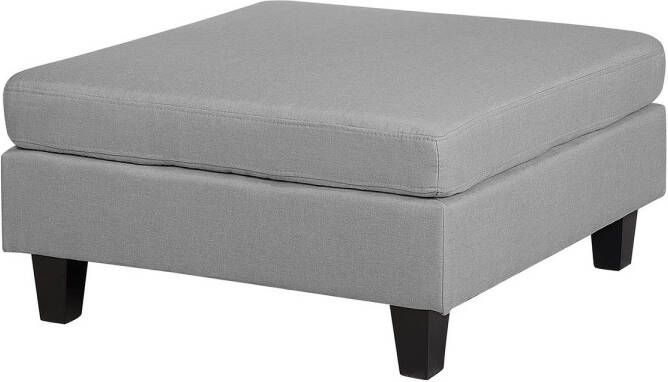 Beliani Fevik Ottomaan grijs polyester