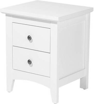 Beliani Joliet Nachtkast wit mdf, Vezelplaat