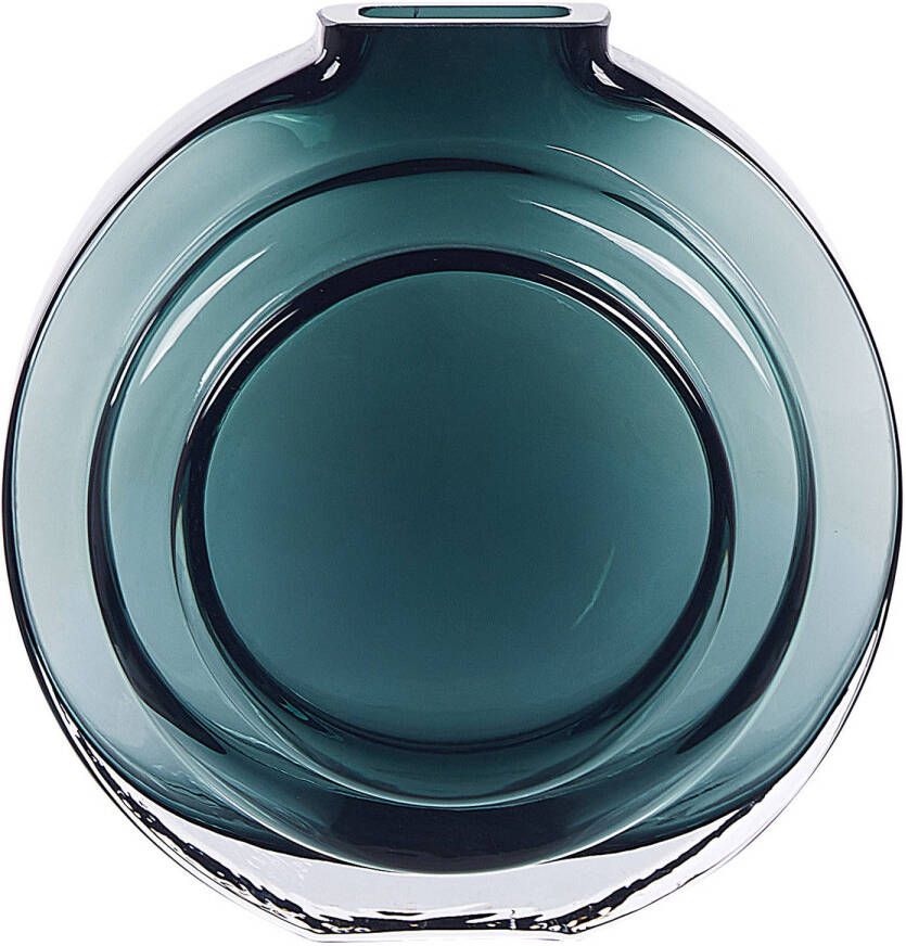 Beliani Kapeli Bloemenvaas groen glas