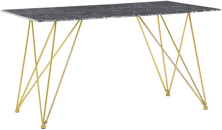 Beliani Kenton Eettafel wit veiligheidsglas