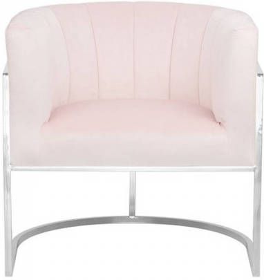 Beliani Larvik Fauteuil roze fluweel