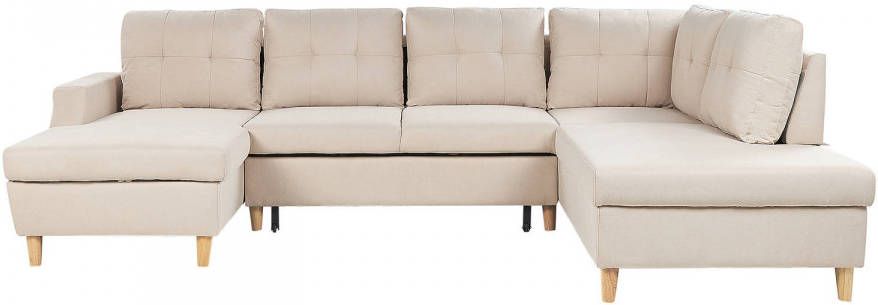 Beliani Lerum Slaapbank beige polyester