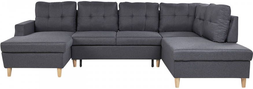 Beliani Lerum Slaapbank grijs polyester