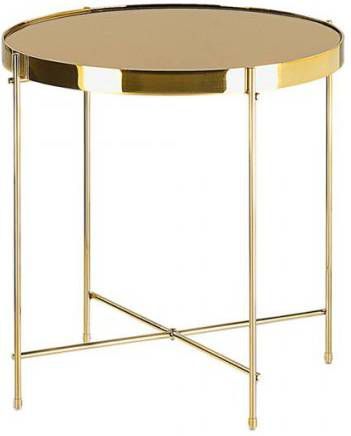 Beliani Lucea Bijzettafel goud veiligheidsglas