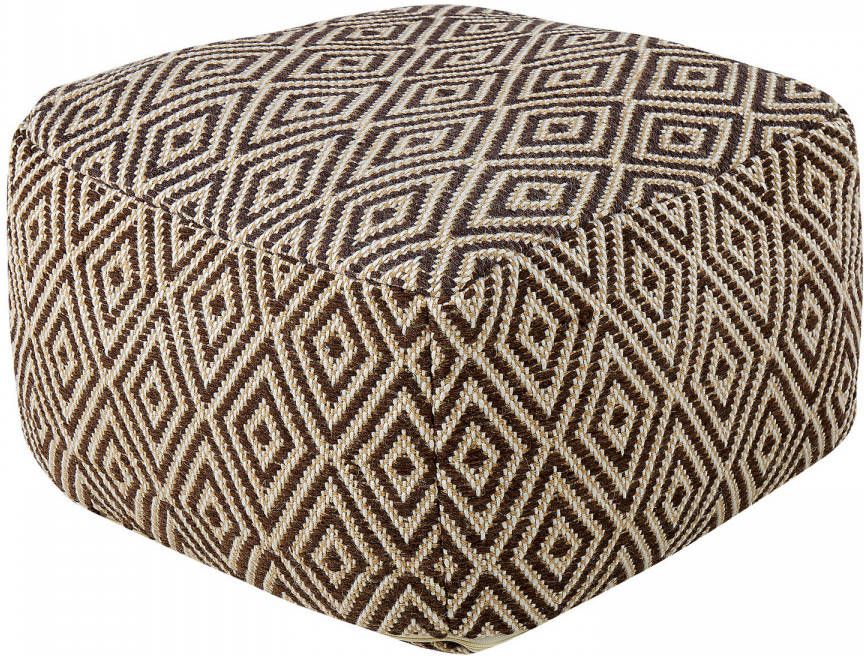 Beliani Manisa Poef bruin wol