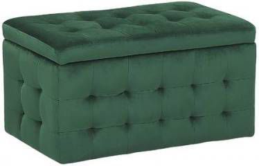 Beliani Michigan Hocker groen fluweel