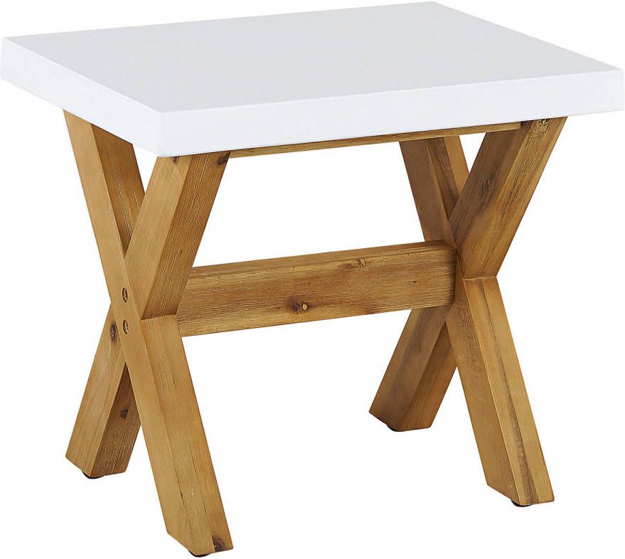 Beliani Olbia Hocker wit vezelcement