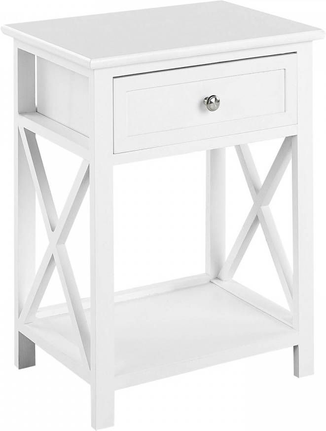 Beliani Primera Nachtkast wit mdf