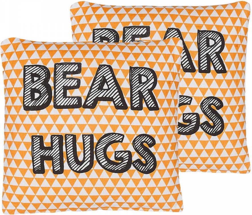 Beliani Radzkot Sierkussen oranje katoen