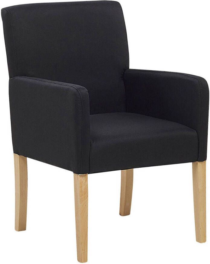 Beliani Rockefeller Eetkamerstoel zwart polyester