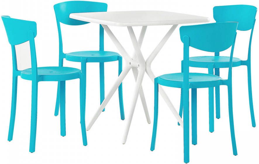 Beliani Sersale/vieste Bistroset wit synthetisch Materiaal