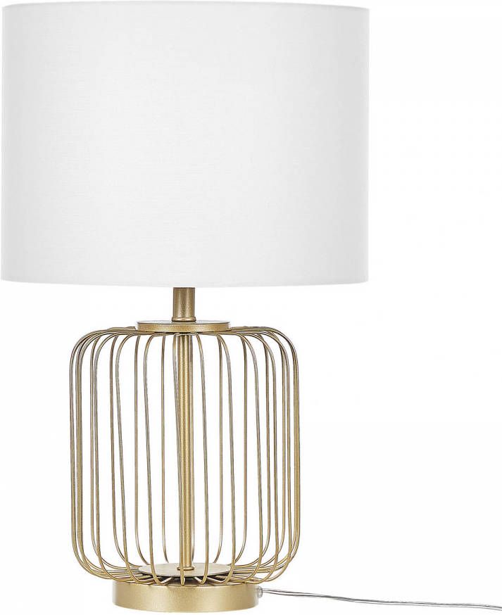 Beliani Thouet Tafellamp wit staal