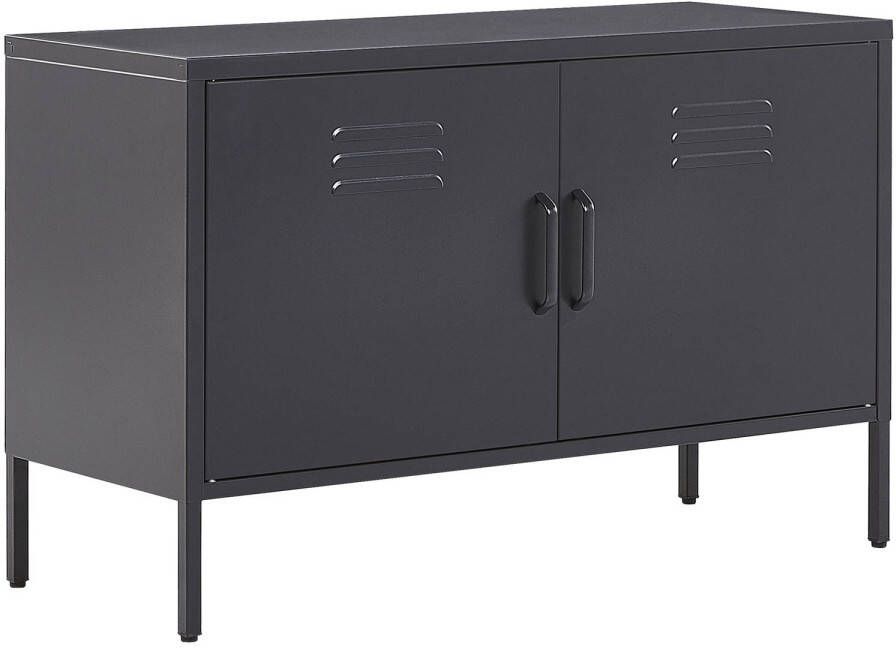 Beliani Uria Sideboard zwart staal