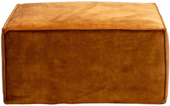 Bronx71 Hocker Memphis Velvet Okergeel.