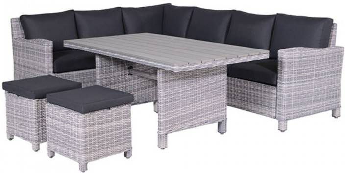 Garden Impressions Vancouver lounge diningset links cloudy grey