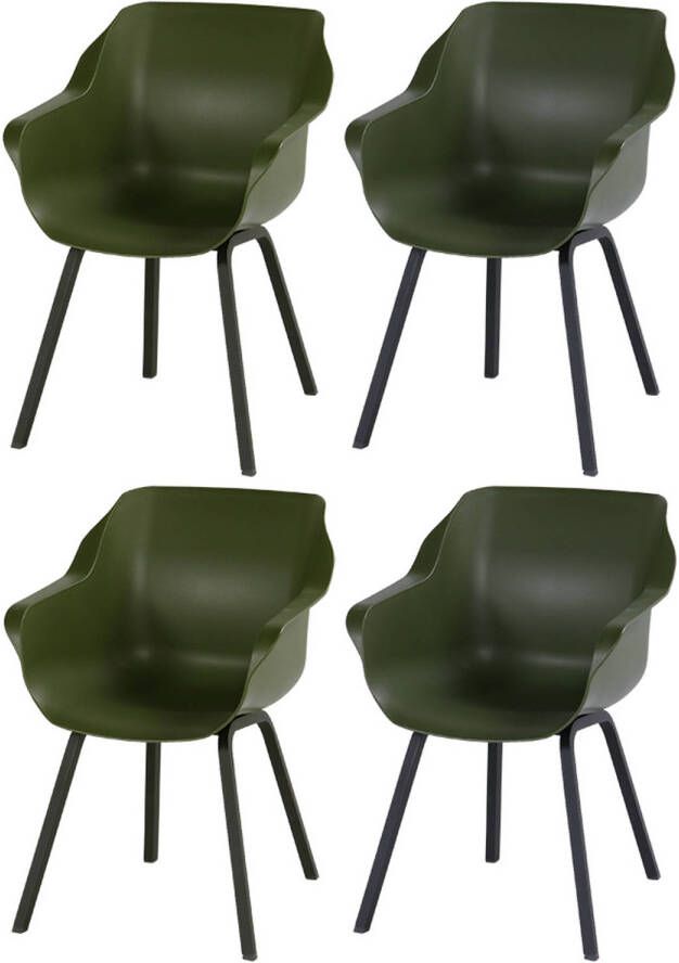Hartman Sophie Element dining armstoel moss groen 4 st.