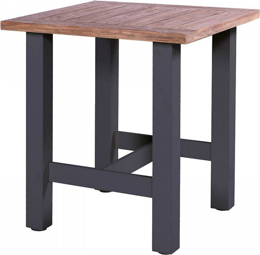 Hartman Yasmani Bartafel 100x100x110 Vintage Bruin Teakhout Donkergrijs H frame