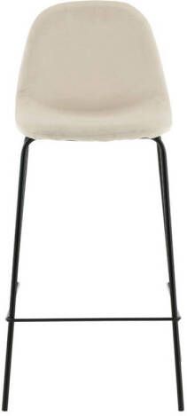 Hioshop 2 X Polar Barstoel Velours Beige.