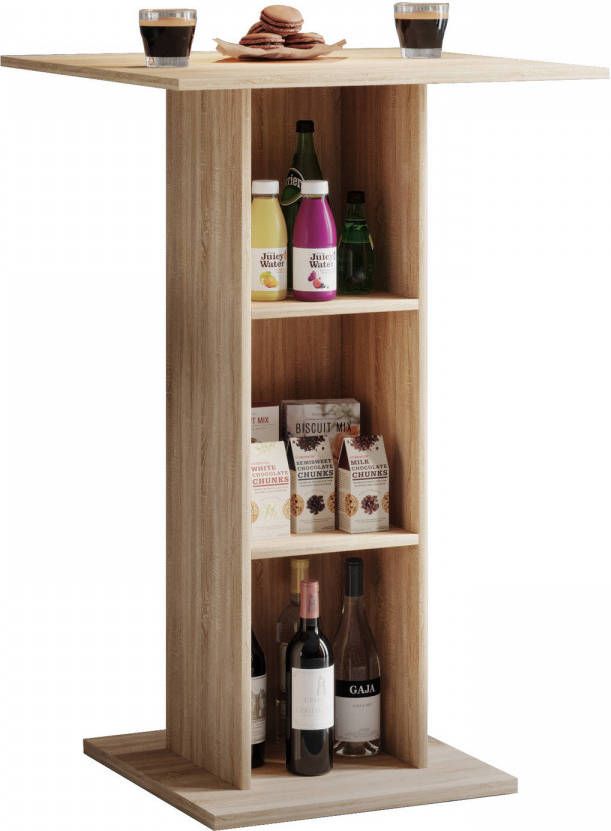 Hioshop Standos bartafel met 3 plankenSonoma eiken decor.