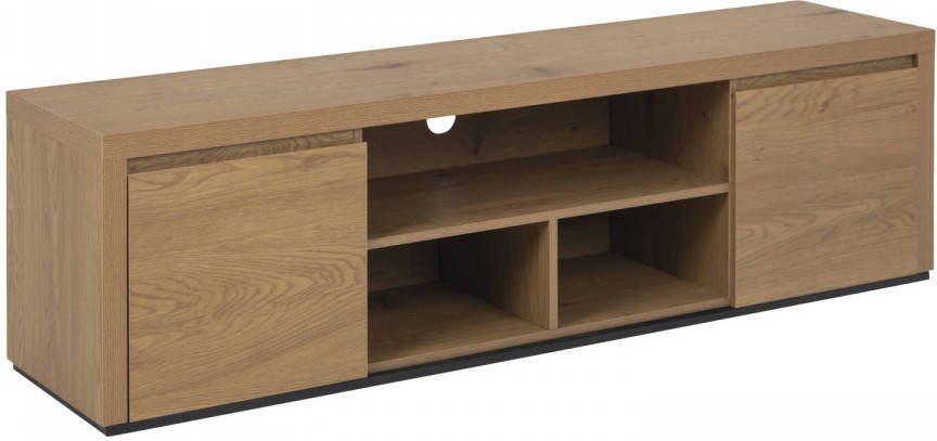 Hioshop Totir TV meubel met 2 deuren en 3 legplanken eiken decor.