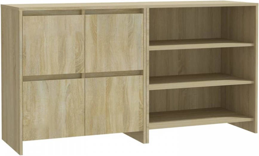 VIDAXL 2 st Dressoirs bewerkt hout sonoma eikenkleurig