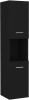 VIDAXL Badkamerkast 30x30x130 cm bewerkt hout zwart online kopen