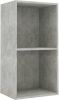 VIDAXL Boekenkast met 2 schappen 40x30x76, 5 cm bewerkt hout betongrijs online kopen