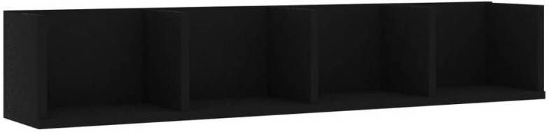 vidaXL Cd wandschap 100x18x18 cm spaanplaat zwart