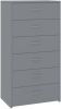 VIDAXL Dressoir met 6 lades 50x34x96 cm bewerkt hout grijs online kopen