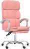 VidaXL Kantoorstoel Verstelbaar Kunstleer Roze online kopen