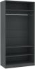 VIDAXL Kledingkast 100x50x200 cm bewerkt hout grijs online kopen