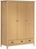 VidaXL Kledingkast met 3 deuren Hill Range 127x50x170 cm grenenhout online kopen
