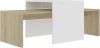 VidaXL Salontafelset 100x48x40 cm spaanplaat wit en sonoma eikenkleur online kopen