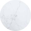 VIDAXL Tafelblad &#xD8, 40x0, 8 cm gehard glas met marmeren design wit online kopen