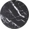 VIDAXL Tafelblad &#xD8, 50x0, 8 cm gehard glas met marmeren design zwart online kopen