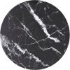 VIDAXL Tafelblad &#xD8, 60x0, 8 cm gehard glas met marmeren design zwart online kopen