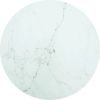 VIDAXL Tafelblad &#xD8, 70x0, 8 cm gehard glas met marmeren design wit online kopen