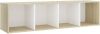 VidaXL Tv meubel 142, 5x35x36, 5 Cm Spaanplaat Wit Sonoma Eikenkleurig online kopen