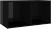 VidaXL Tv meubel 72x35x36, 5 Cm Spaanplaat Hoogglans Zwart online kopen