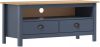 VidaXL Tv meubel Hill Range 110x40x47 cm massief grenenhout grijs online kopen