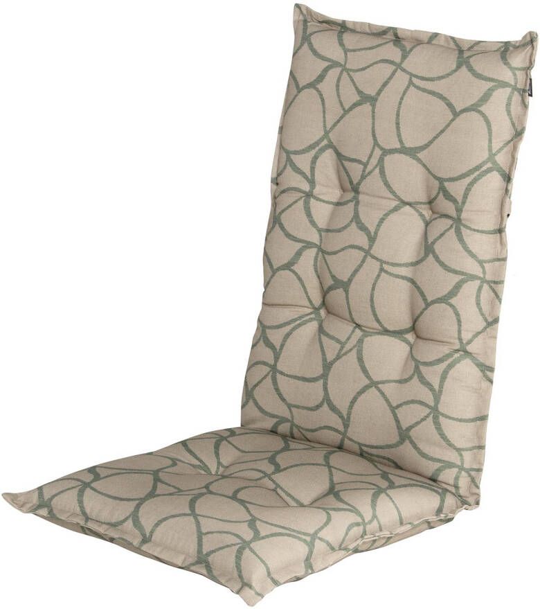 Hartman Tuinkussen 'Pearl' t.b.v. Tuinstoel hoge rug, kleur Groen