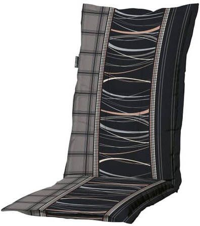 Madison Tuinkussens Hoge Rug Lines Grey 123x50 Grijs